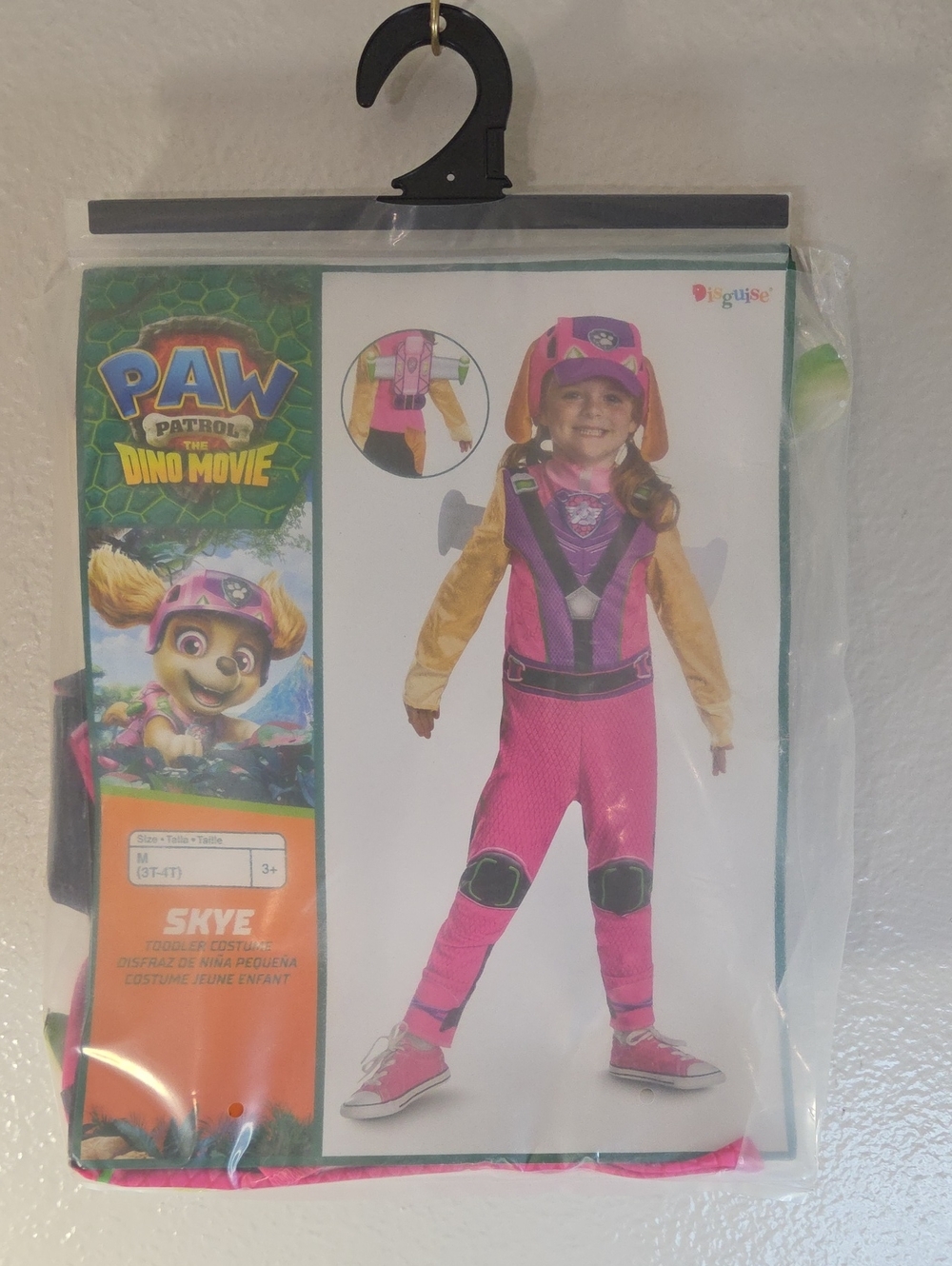 PAW Patrol Dino Movie Skye Toddler Costume 3T-4T Wings Headpiece
